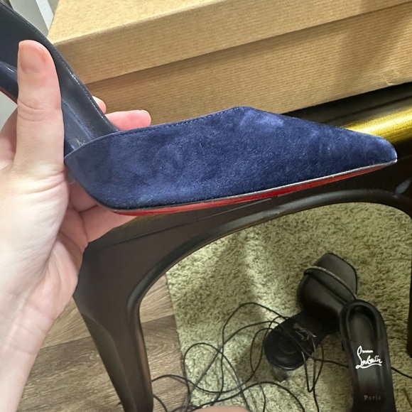Christian Louboutin Navy Iriza Heels - Picture 13 of 16